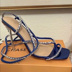 NWT Strappy Heels with Rhinestones